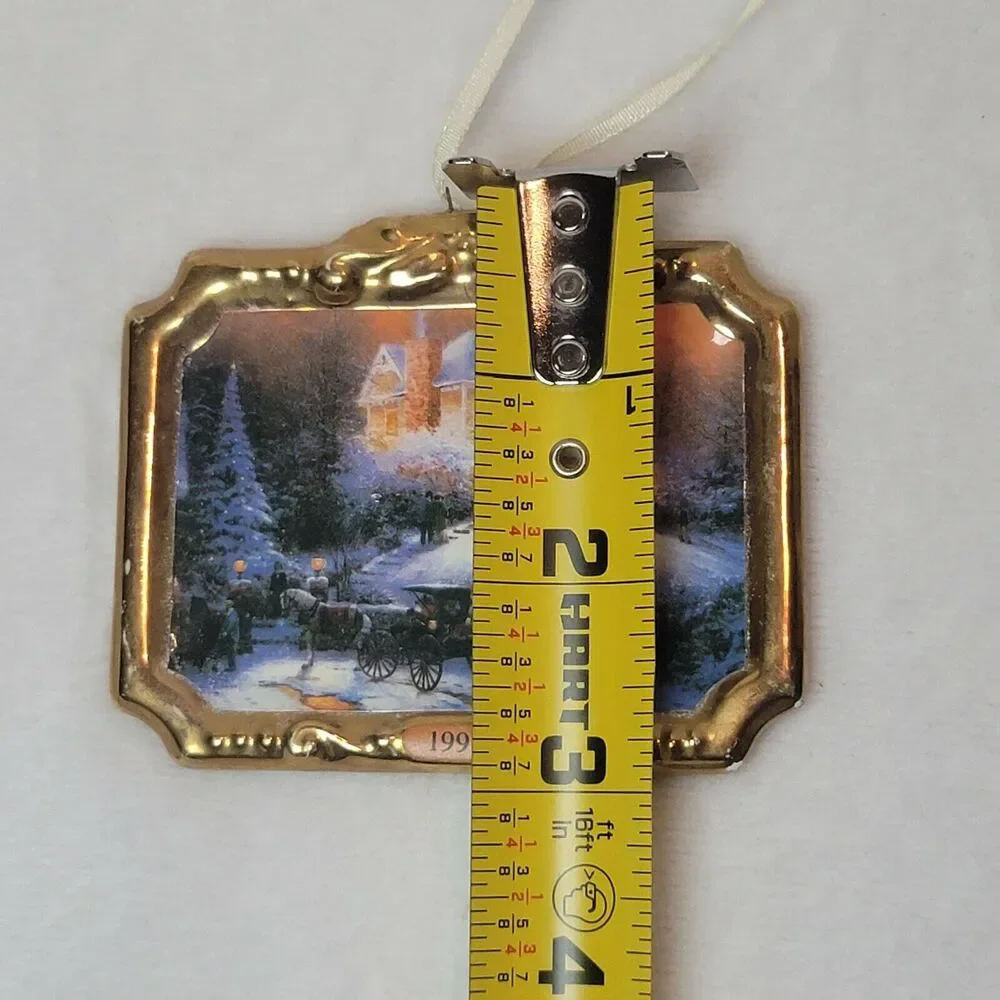 Thomas Kincaid Vintage Christmas Ornament Victorian Christmas II Ceramic 1998
